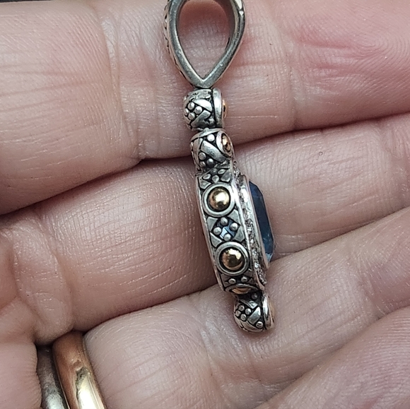 John Hardy Batu Sari blue topaz and diamond pendant - Picture 5 of 7